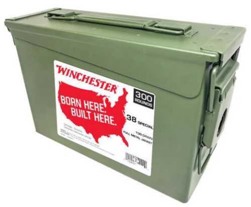 38 Special 300 Rounds Ammunition Winchester 130 Grain Full Metal Jacket